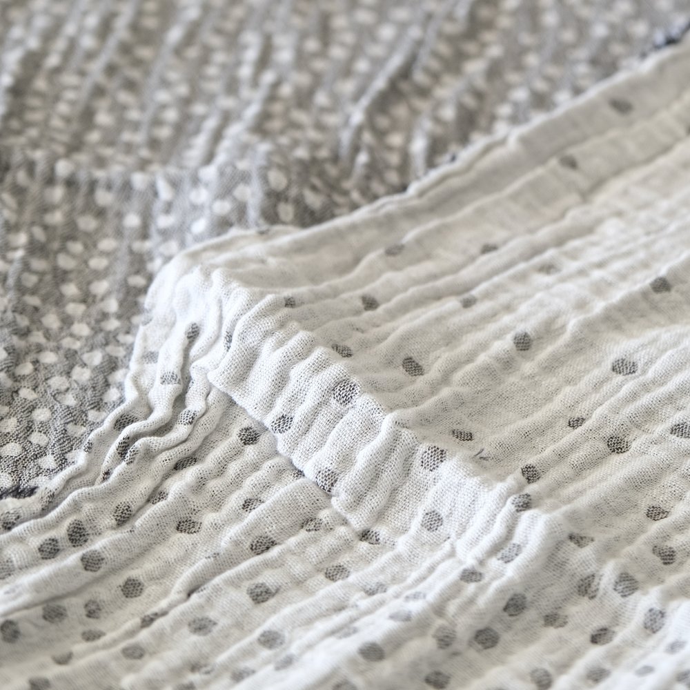 French Jacquard Scarf  - Gabrielle Blanc Gris