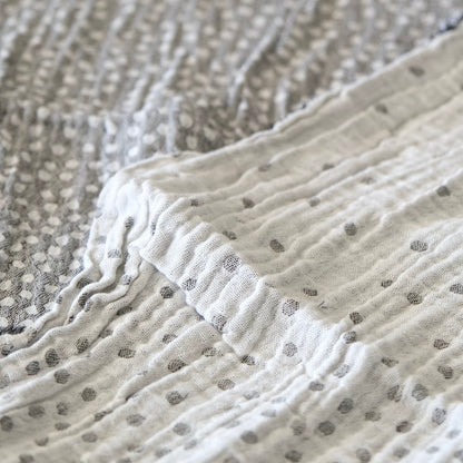 French Jacquard Scarf  - Gabrielle Blanc Gris