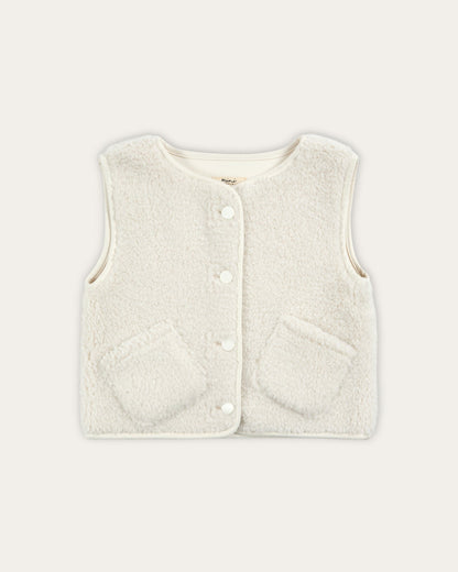 Cleo Mini Gilet - Off White 0-6 months