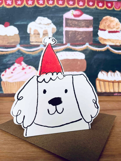 DOG HAT CHRISTMAS CARD
