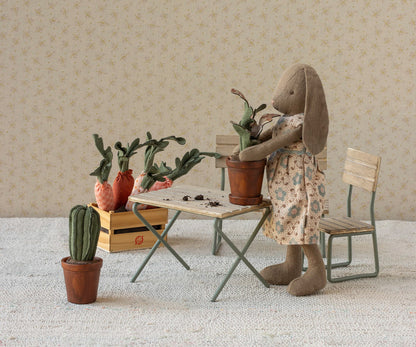Flower pot with cactus, Miniature