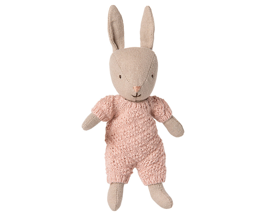 Rabbit, Micro - Sand - Rose knitted suit