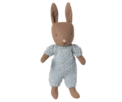 Rabbit, Micro - Brown - Blue knitted suit