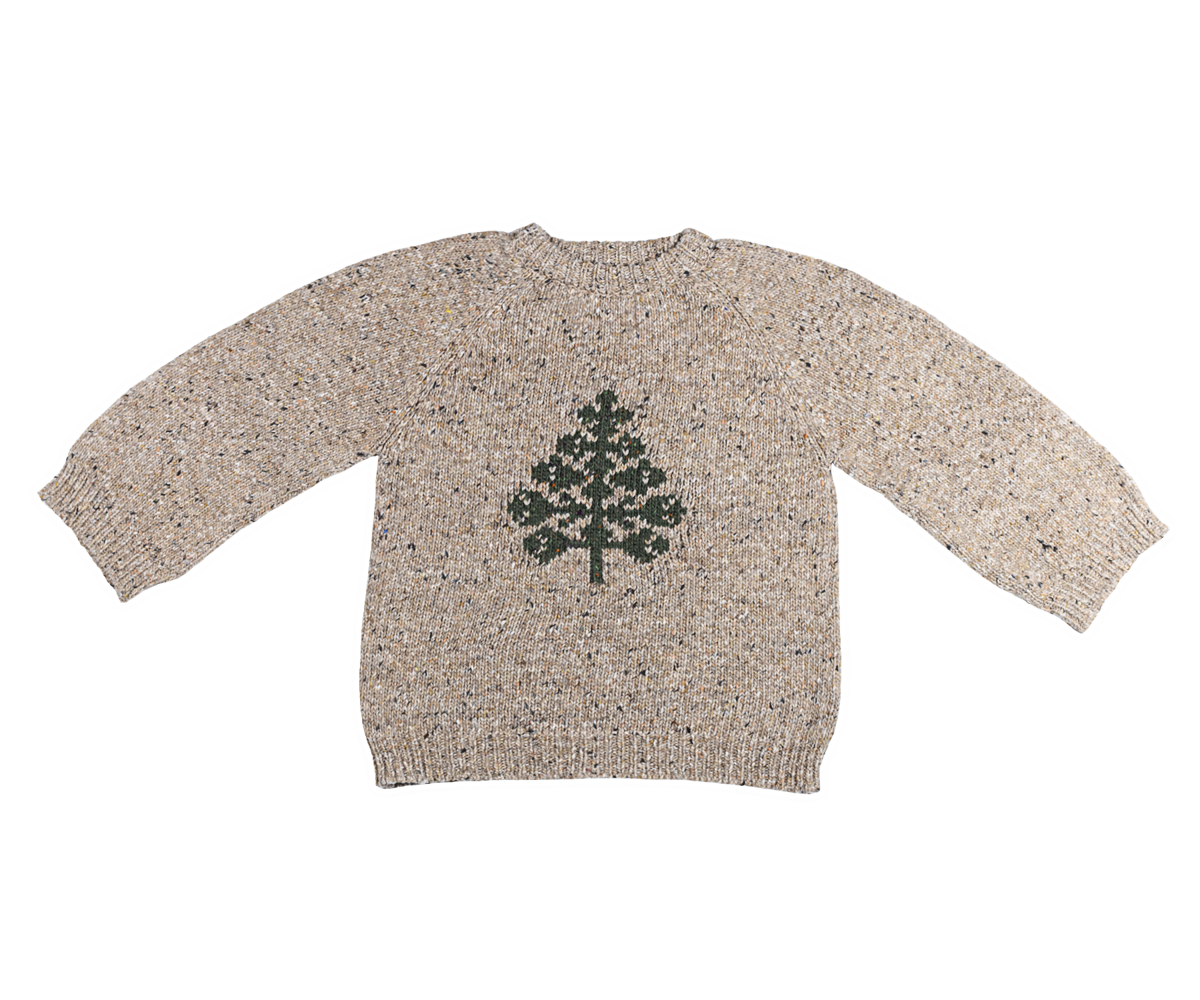 Knitted sweater, Size 3-4 years - Tree