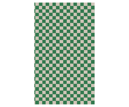 Gift wrap, 10 m - Checker - Green