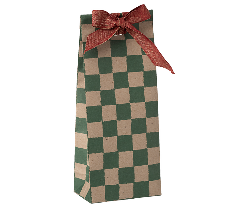 Gift bag, Mini - Checker - Green