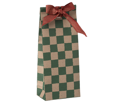 Gift bag, Mini - Checker - Green