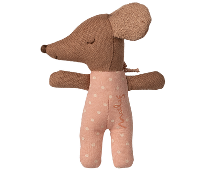 Sleepy Wakey Baby Mouse in Matchbox - Rose