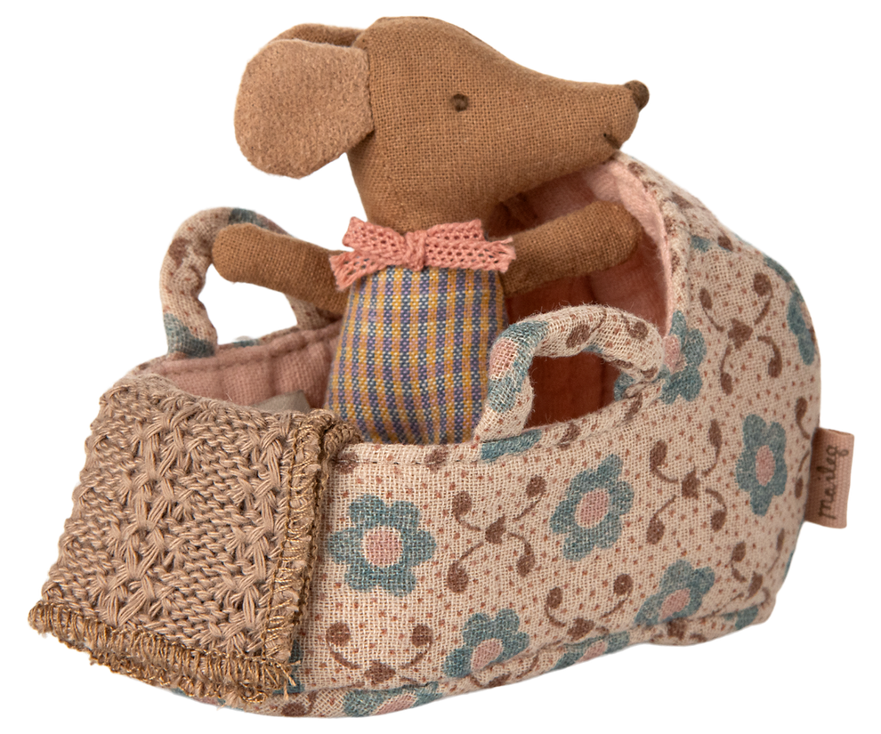 Carry Cot, Baby Mouse - Rose