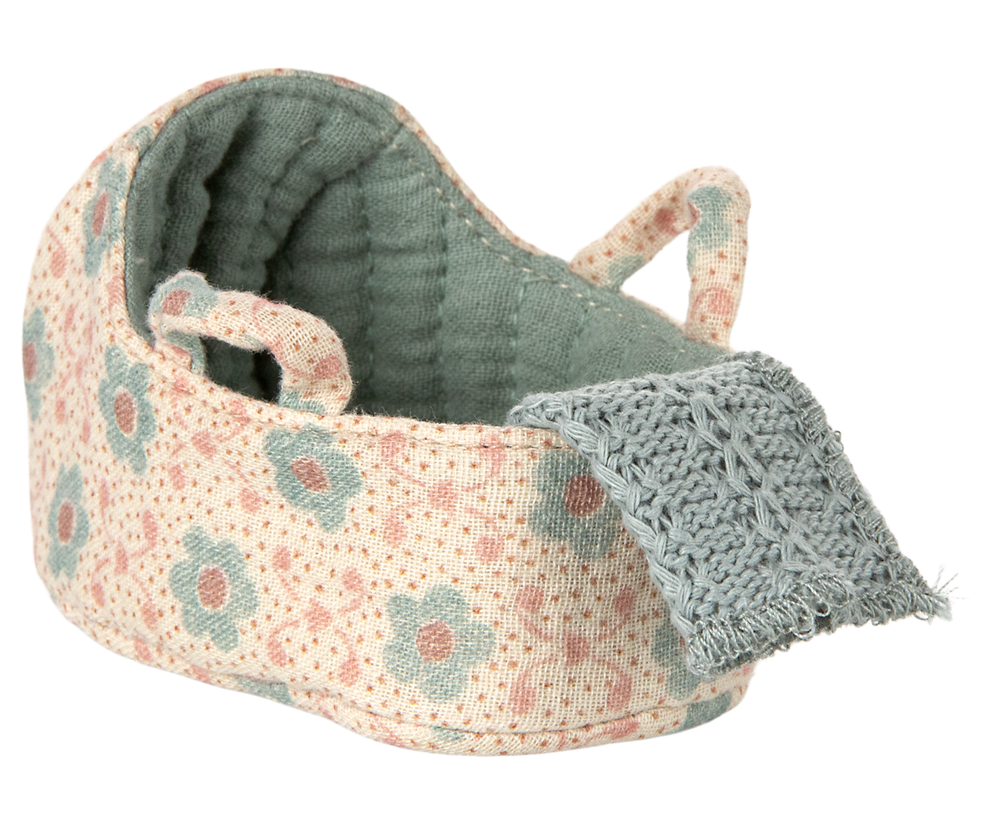 Carry Cot, Baby Mouse - Blue