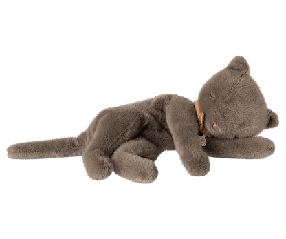 Sleeping Kitten Plush - Medium- Grey