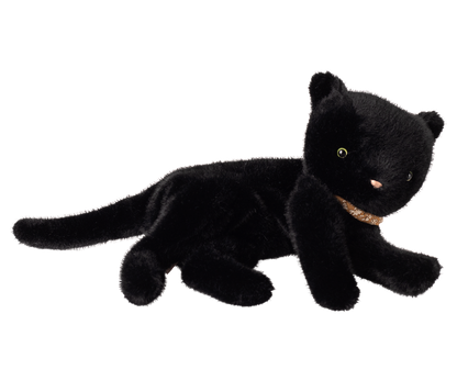 Sleeping Kitten Plush - Medium- Black