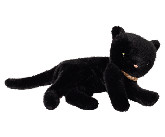 Sleeping Kitten Plush - Medium- Black