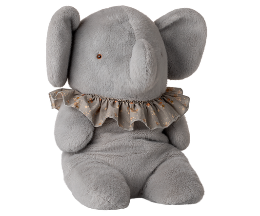 Elephant Plush, Big - Blue/Grey