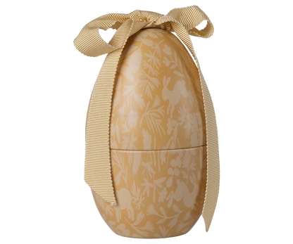 Easter egg ornament - small - Cream Yellow