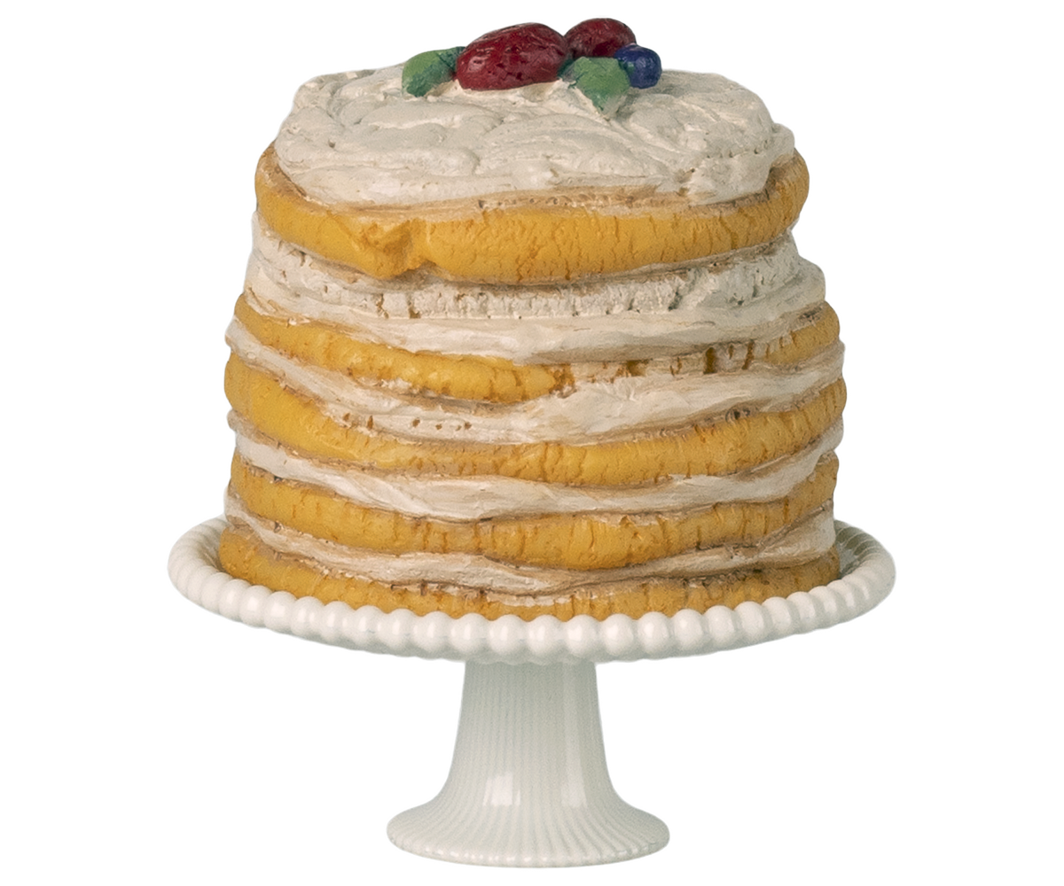 Party Cake and Stand, Mouse - Off White