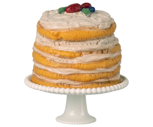 Party Cake and Stand, Mouse - Off White