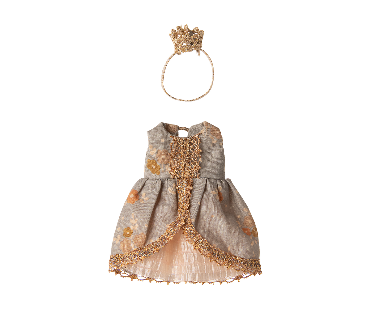 Princess Dress for Big Sister Mouse - Blue/Grey