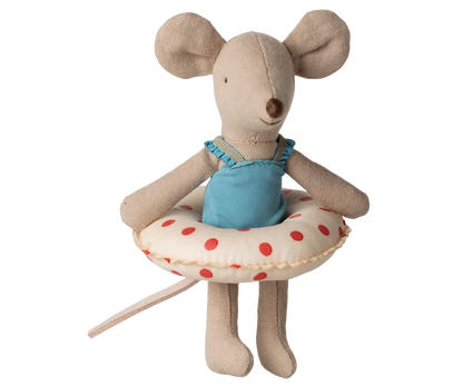 Beach Mouse With float, Little Sister - Red Dots