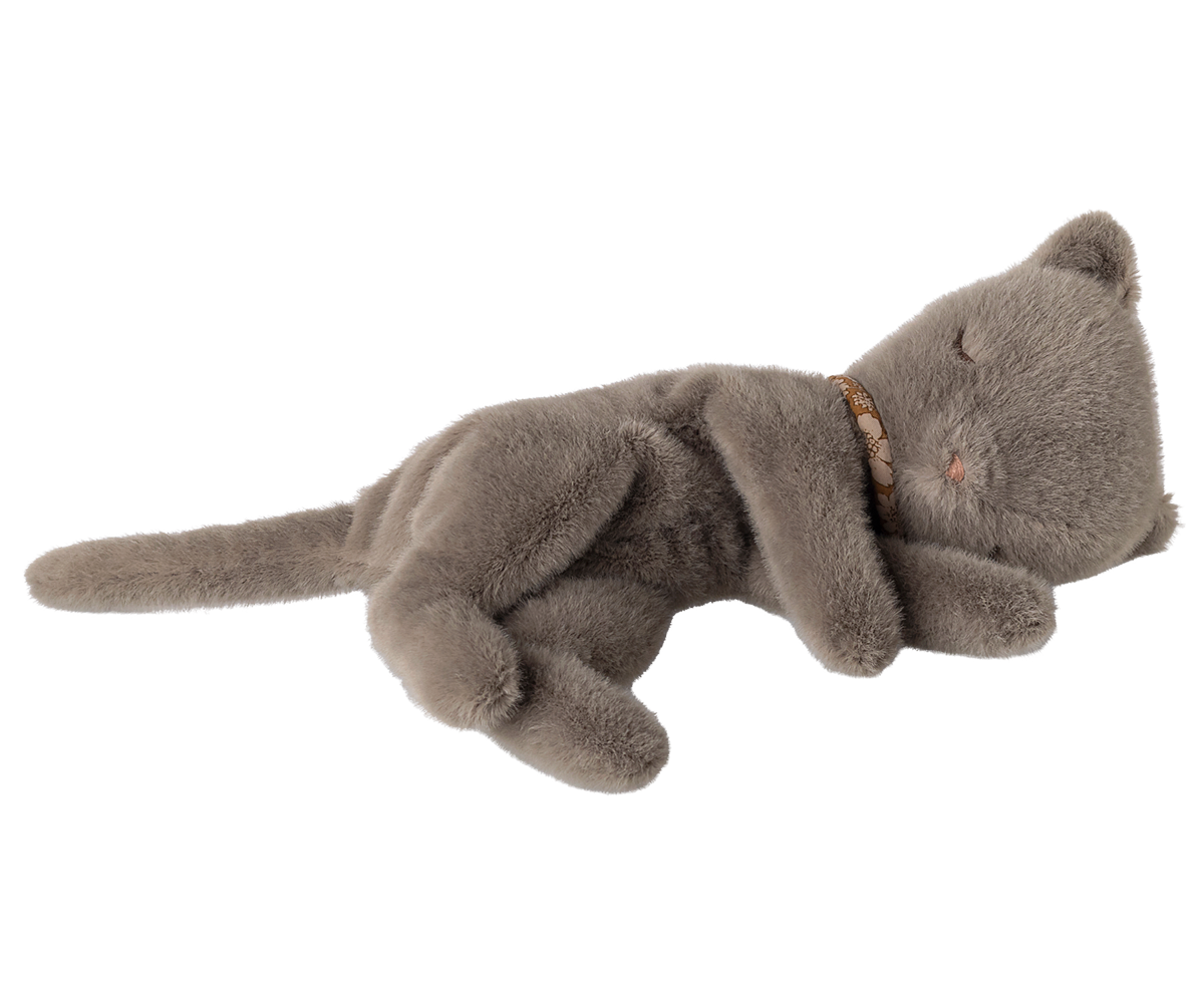 Sleeping Kitten Plush - Small - Grey
