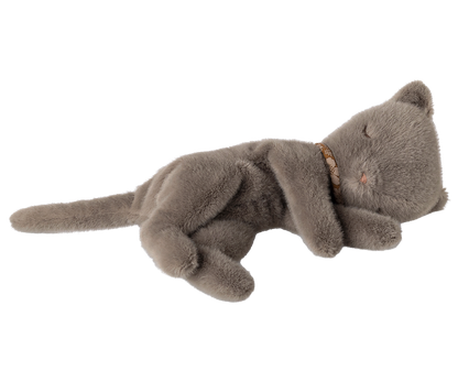 Sleeping Kitten Plush - Small - Grey