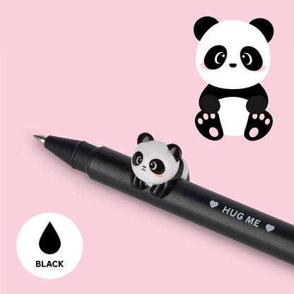 Legami Gel Pen With Panda Decoration - Black Ink - Hug Me