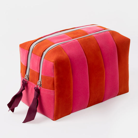 Orange & Pink Large Travel Washbag