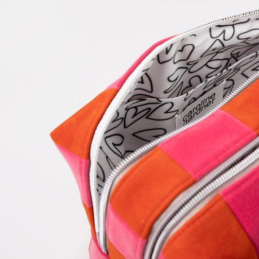 Orange & Pink Large Travel Washbag