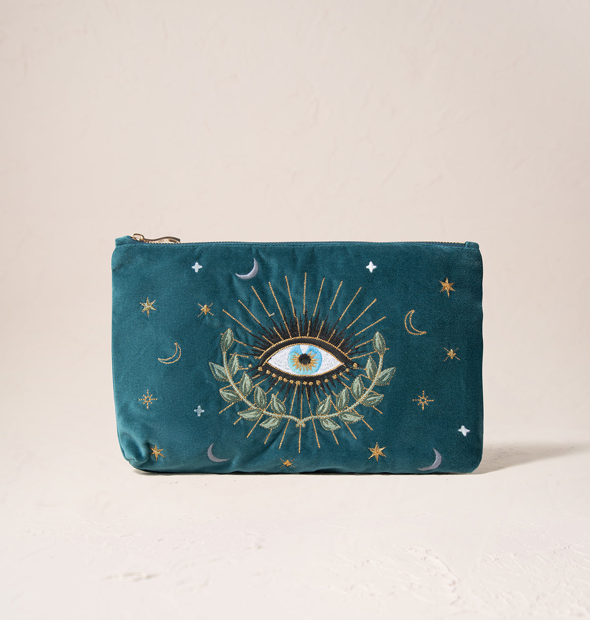 Celestial Eye Rich Blue Velvet Everyday Pouch