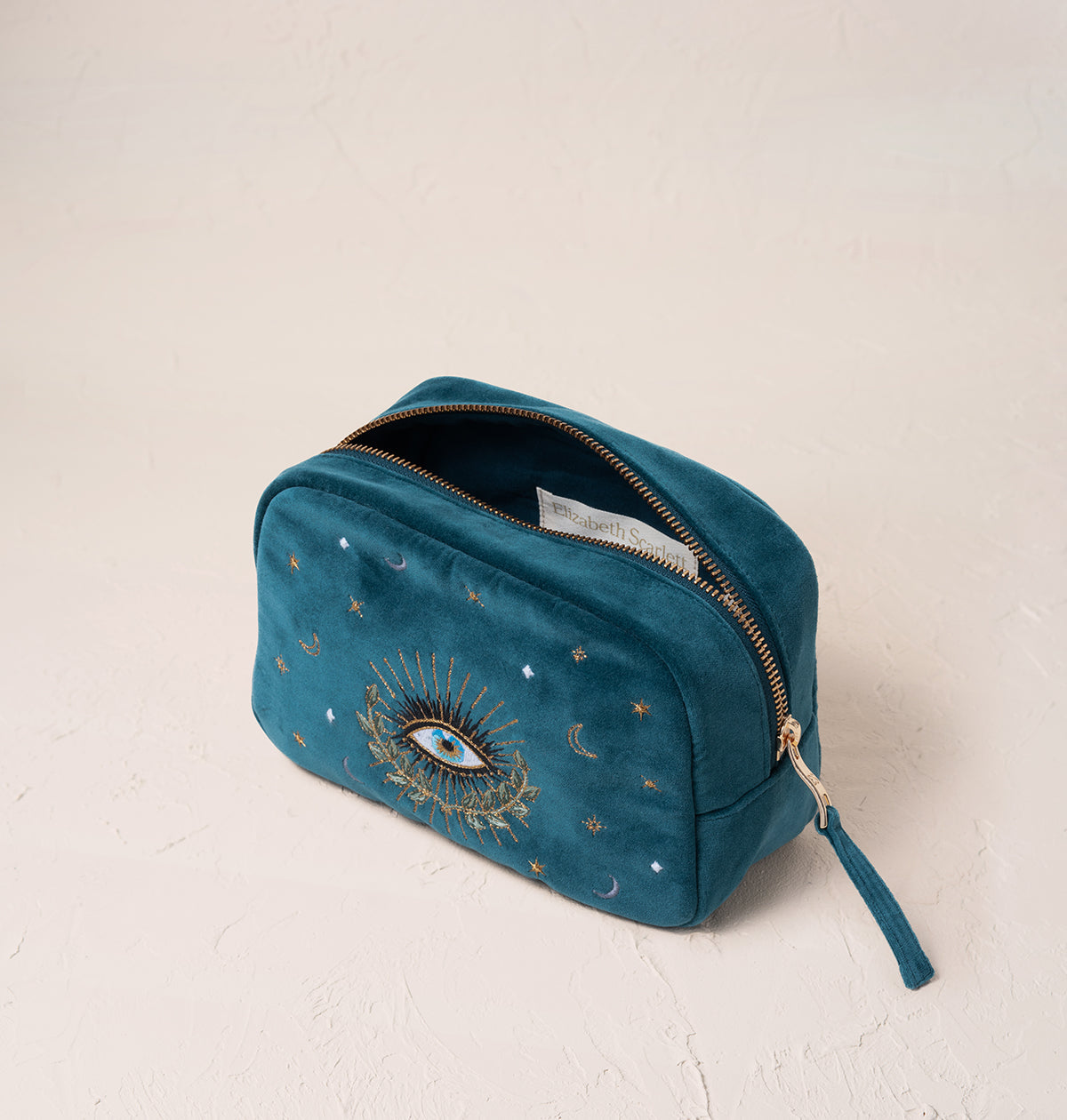 Celestial Eye Rich Blue Velvet Makeup Bag