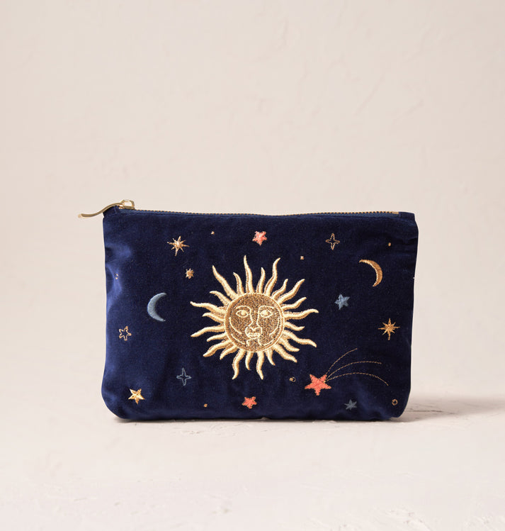 Celestial Navy Velvet Mini Pouch