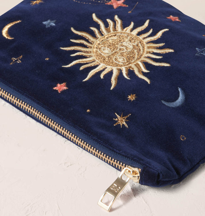 Celestial Navy Velvet Mini Pouch