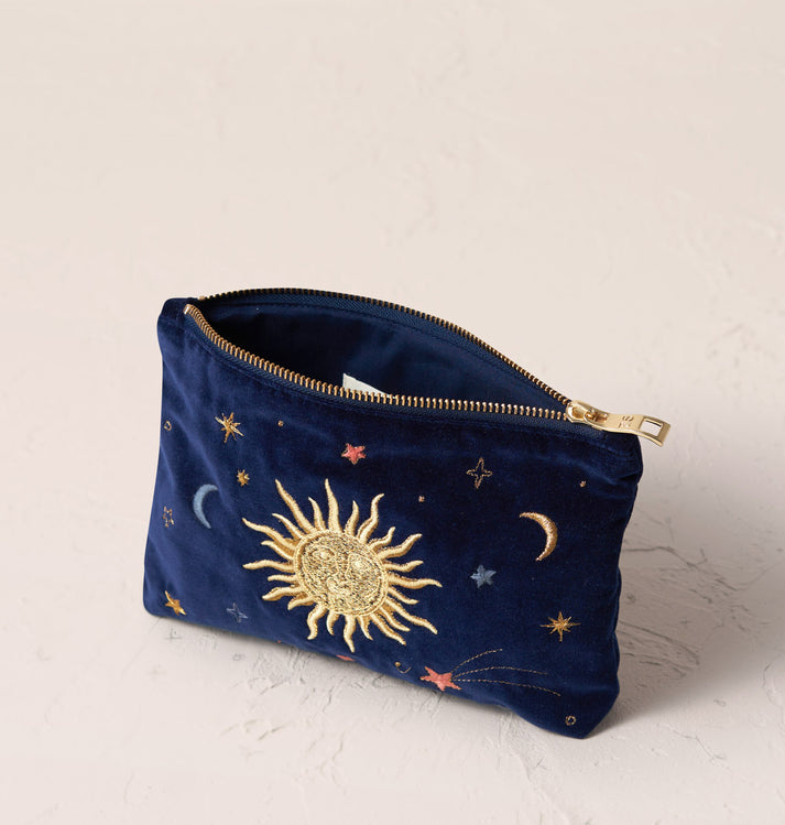 Celestial Navy Velvet Mini Pouch
