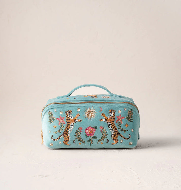 Celestial Tigers Open Flat Makeup Bag