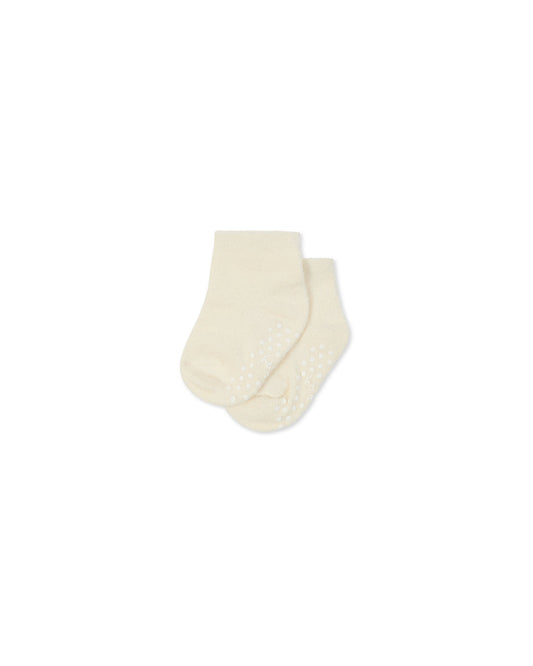 Be Happy Plush Baby Socks - Ivory - One Size