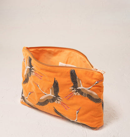 Cranes Everyday Pouch - Orange