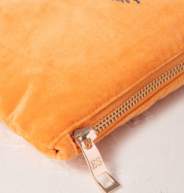 Cranes Mini Pouch - Orange