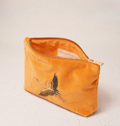 Cranes Mini Pouch - Orange