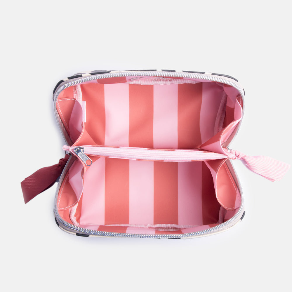 Mono Floral Diagonal Wash Bag