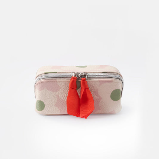 Pink Flowers Mini Flat Lay Cosmetic Bag