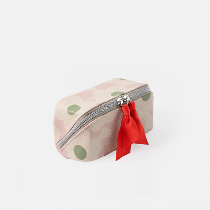 Pink Flowers Mini Flat Lay Cosmetic Bag