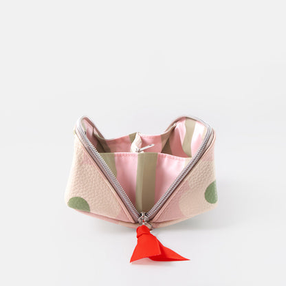 Pink Flowers Mini Flat Lay Cosmetic Bag