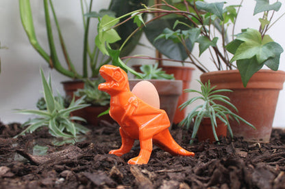 Origami Dinosaur Orange Egg Cup