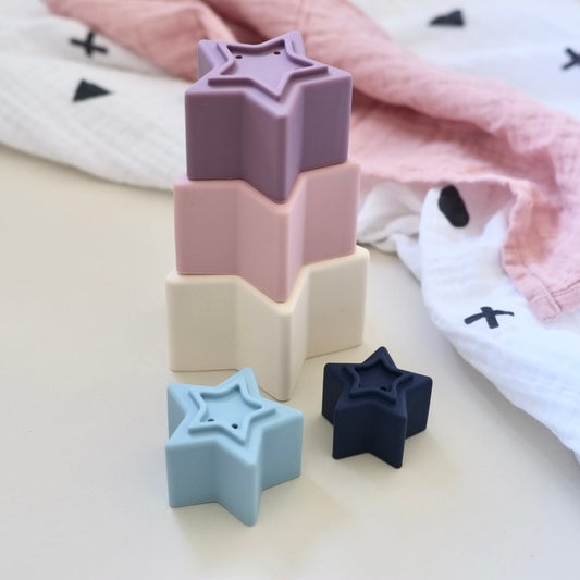 Star Silicone Stacking Cups