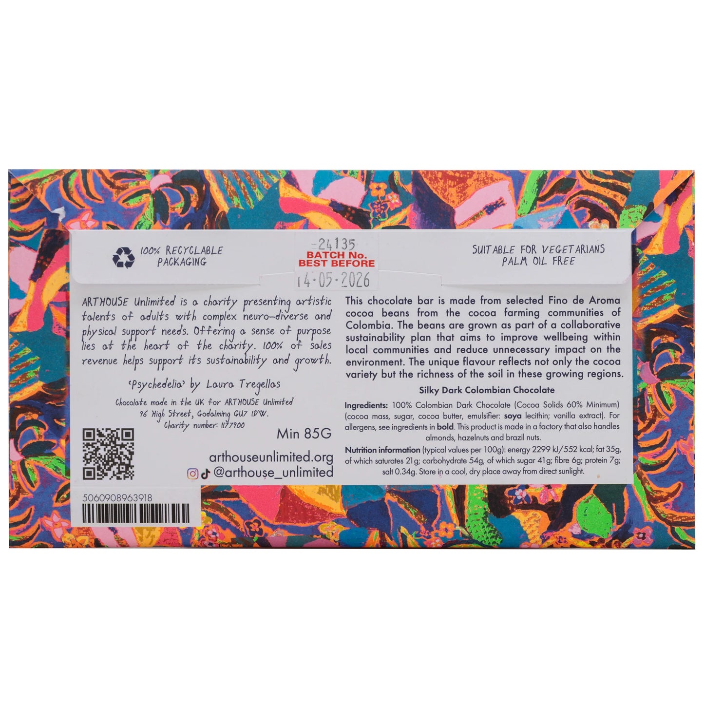 Psychedelia Silky Dark Colombian Chocolate