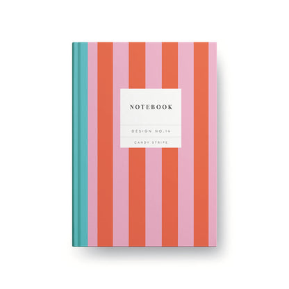 Design No.14 candy Stripe Hardback Notebook A5