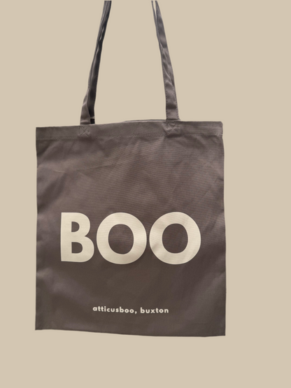BOO tote bag - Stone on Mushroom