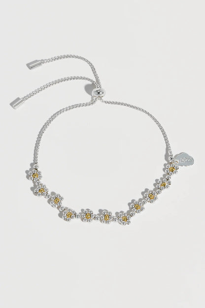 Amelia Daisy Chain Bracelet - Silver Plated