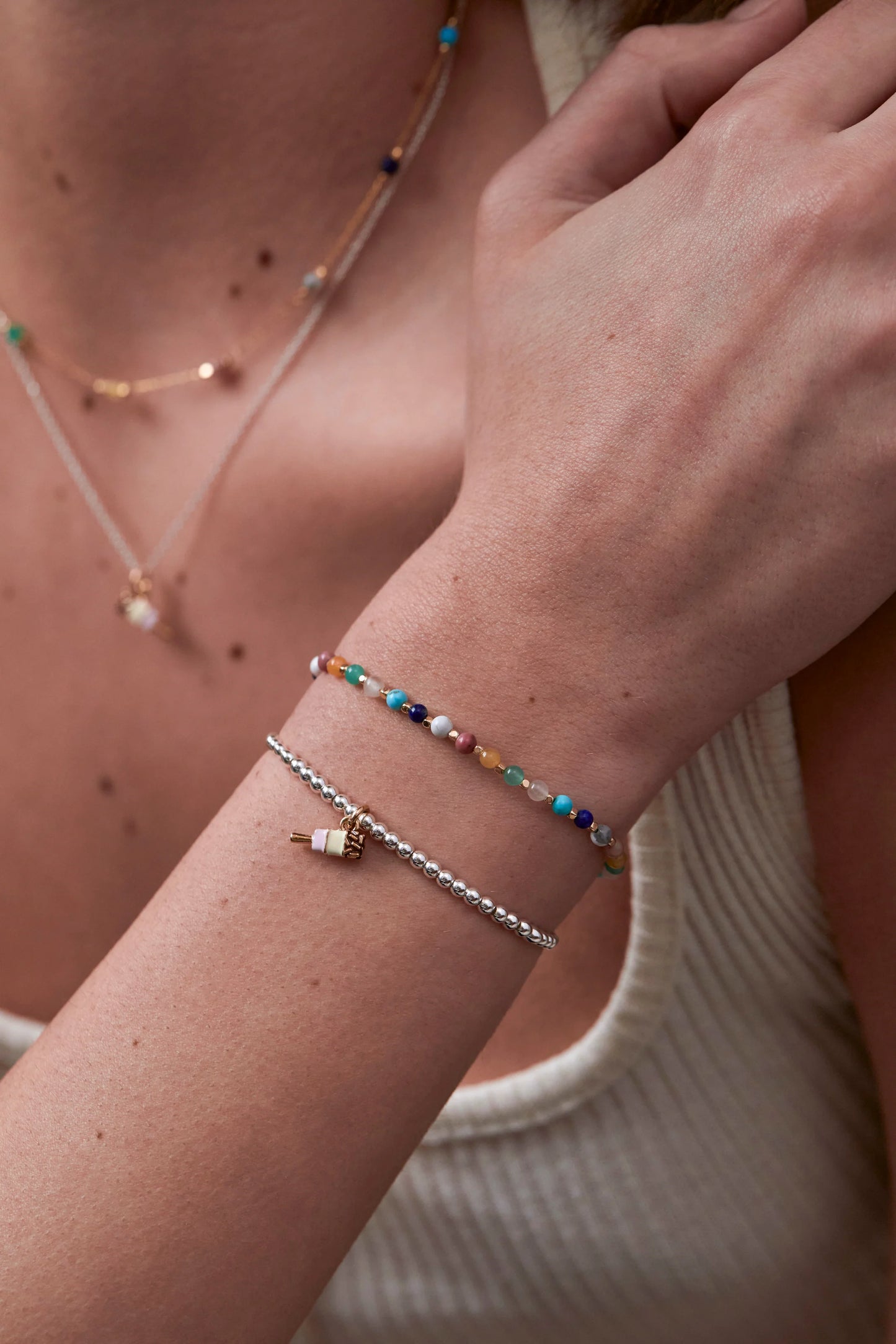 Wellness Mixed Gemstone Amelia Bracelet