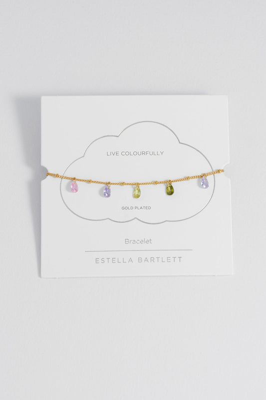 Multi CZ Pear Drop Bracelet